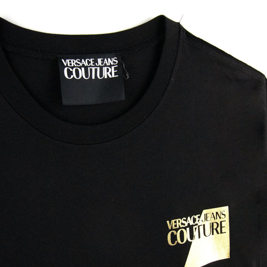 Versace Jeans Couture Chest Logo Foil Tshirt Black