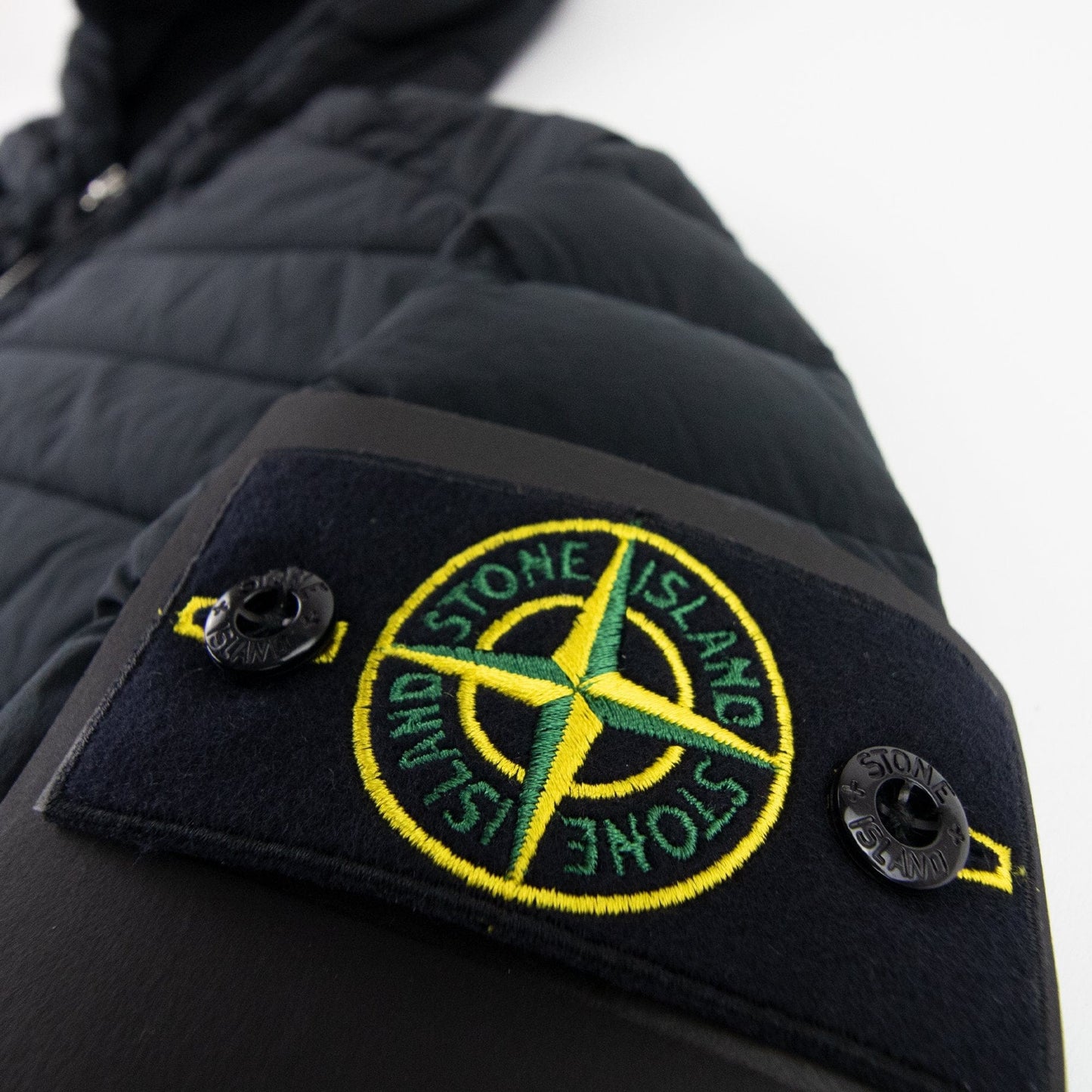 Stone Island Loom Woven Padded Jacket Black V0029