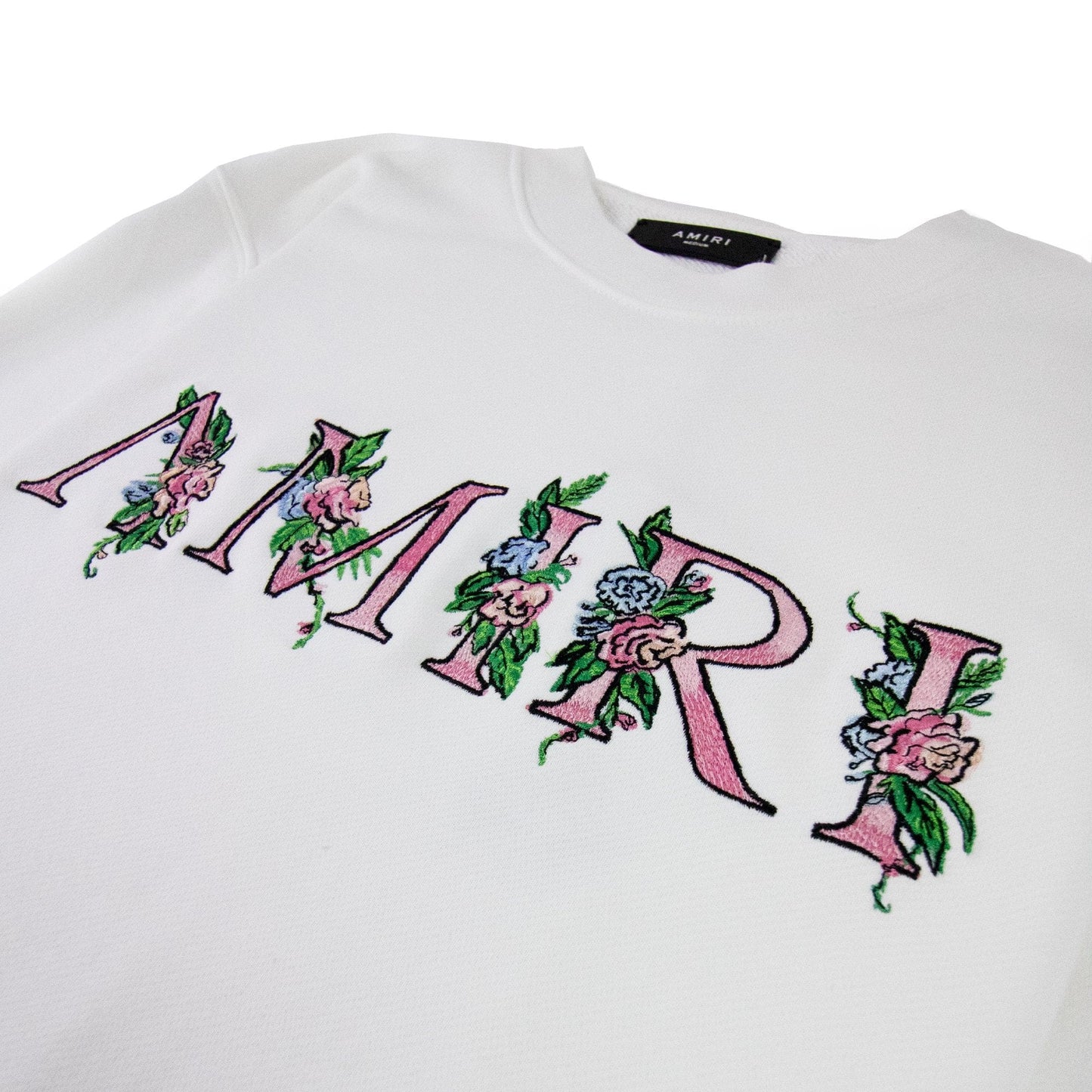 Amiri Floral Crewneck Sweatshirt White