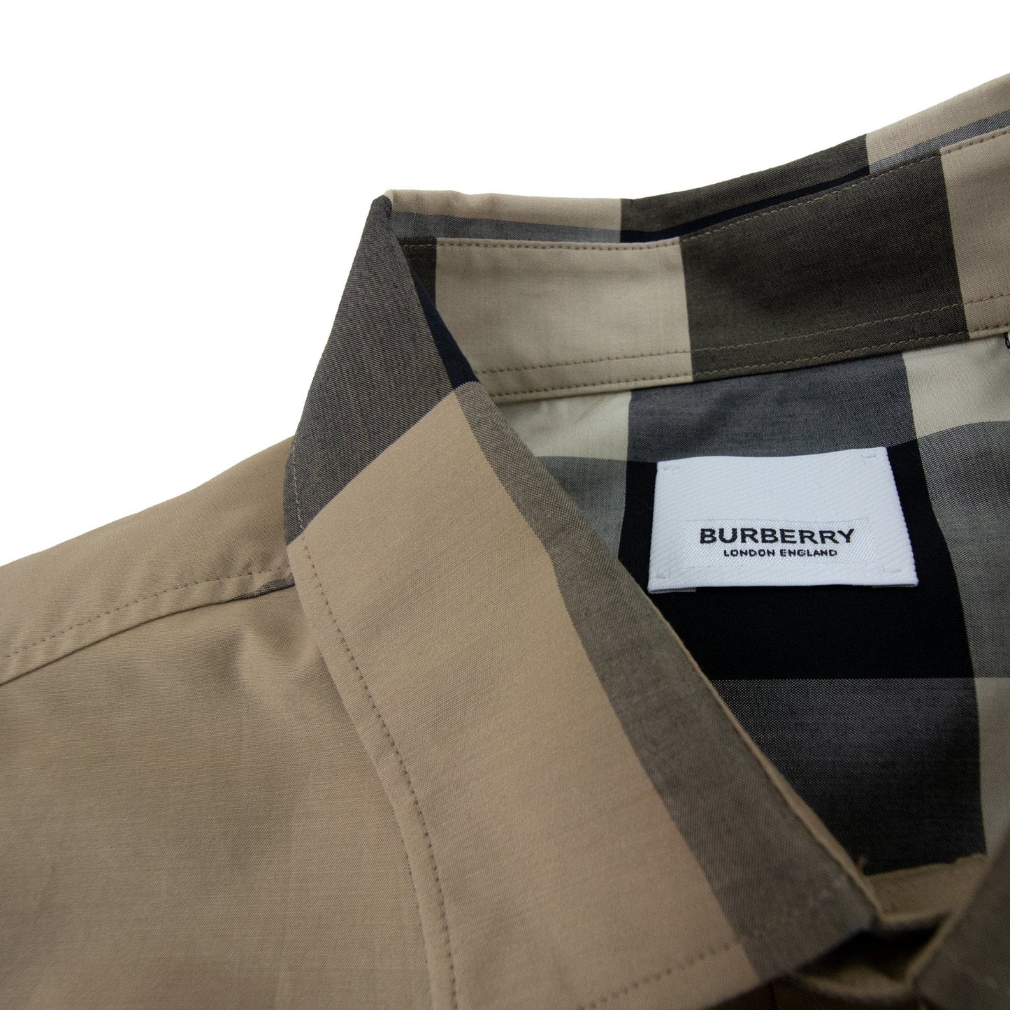 Burberry Ip Check Poplin Shirt Archive Beige