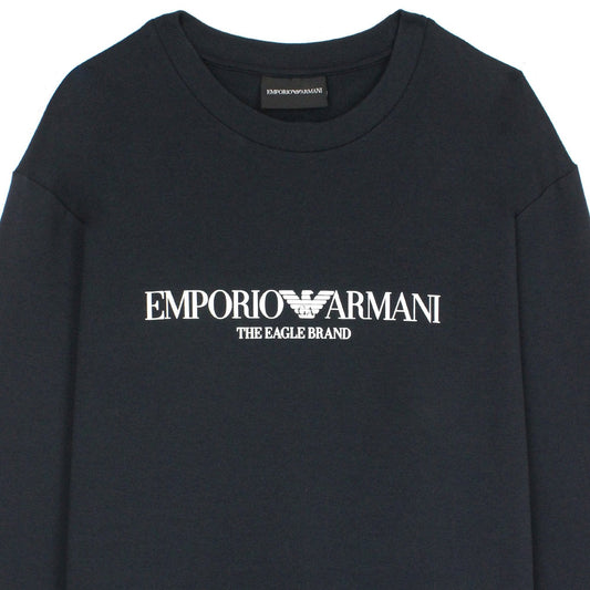 Emporio Armani Logo Print Sweatshirt Blue Navy 0922