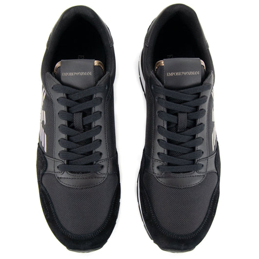 Emporio Armani Cordura Inserts Side Logo Trainers Black