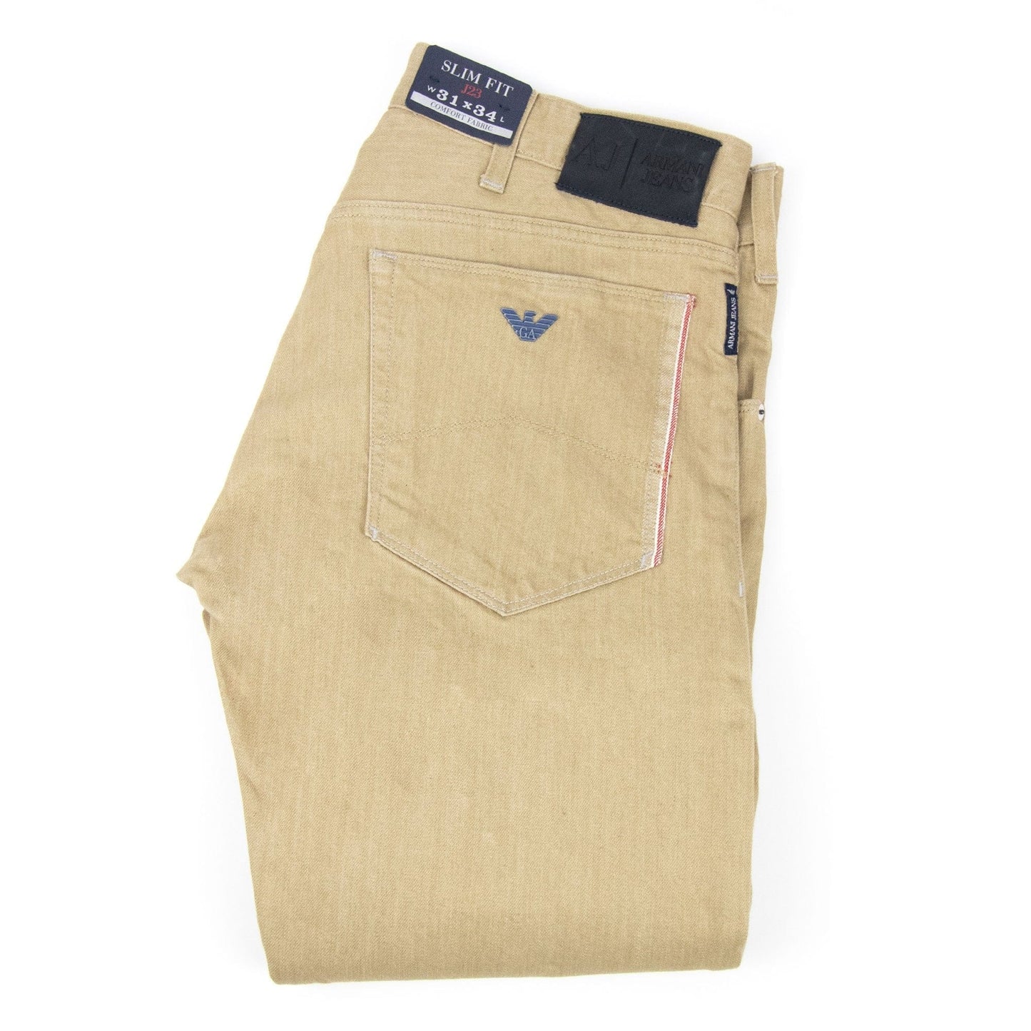 Armani Jeans J23 Slim Fit Jean Beige