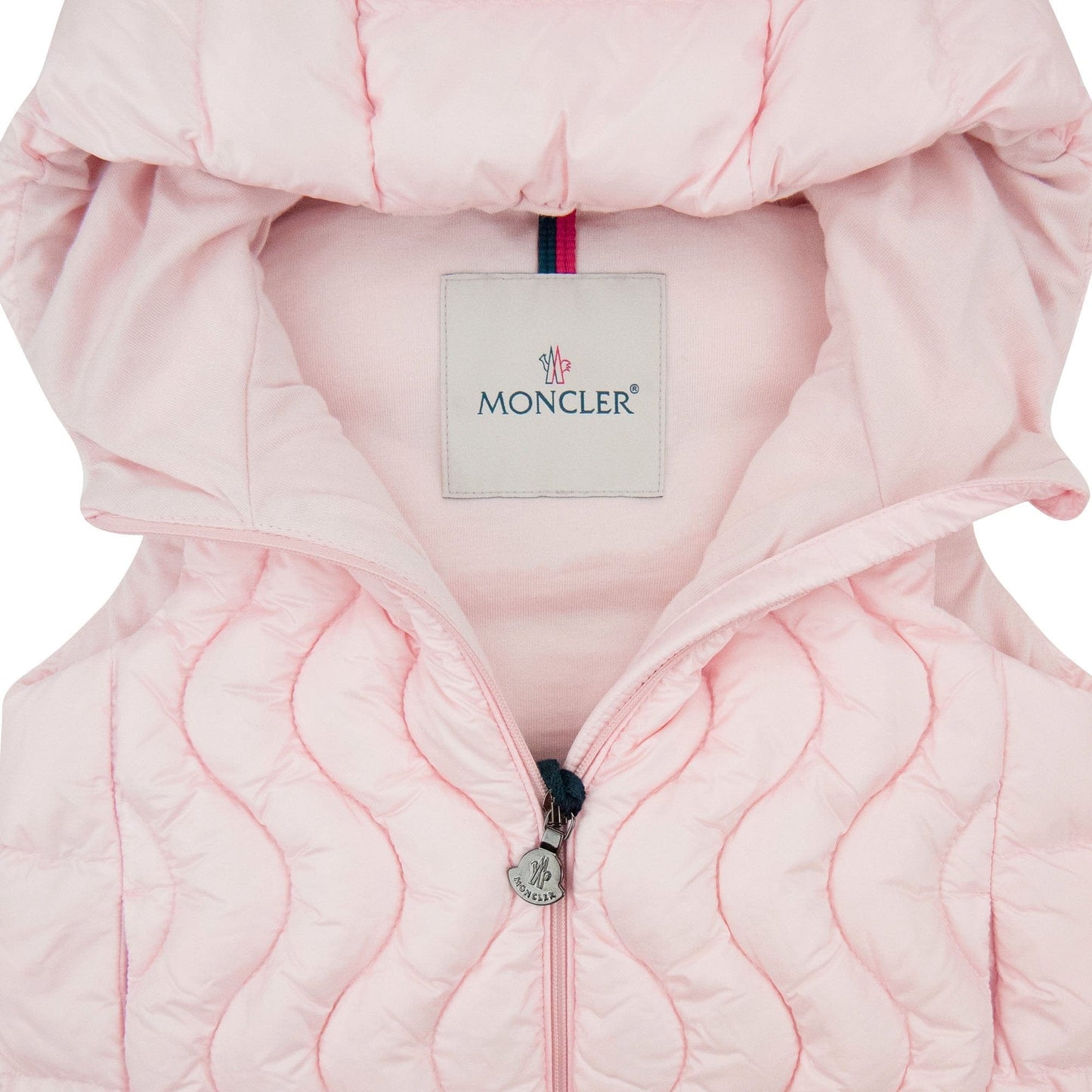 Moncler Junior Quitta Hooded Gilet Pink
