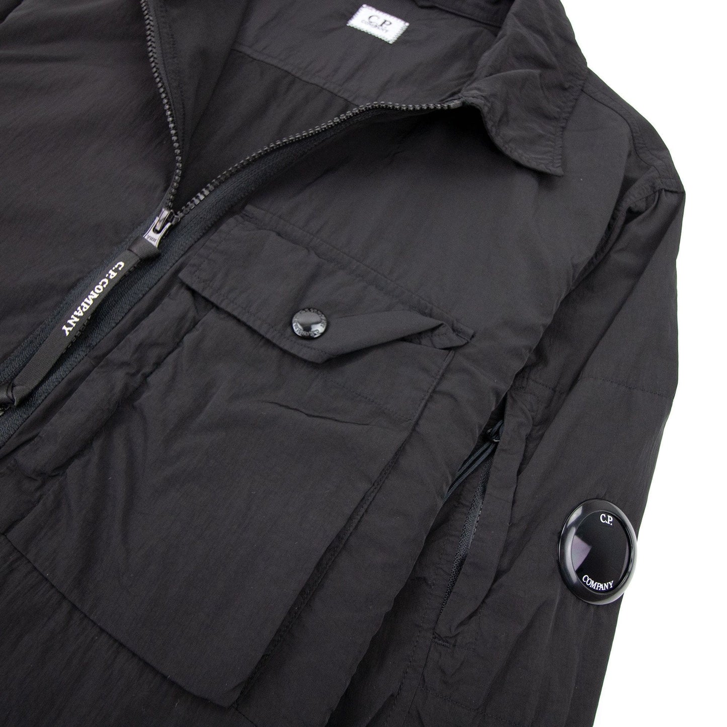 C.P. Company Arm Lens Nylon Overshirt Black 999