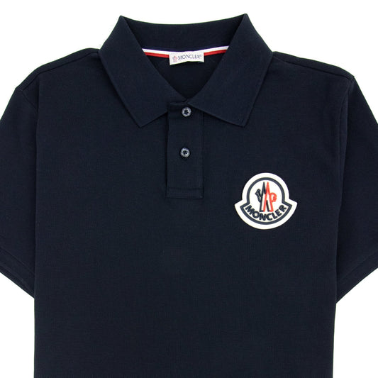 Moncler Maglia Manica Logo Polo Shirt Navy 773