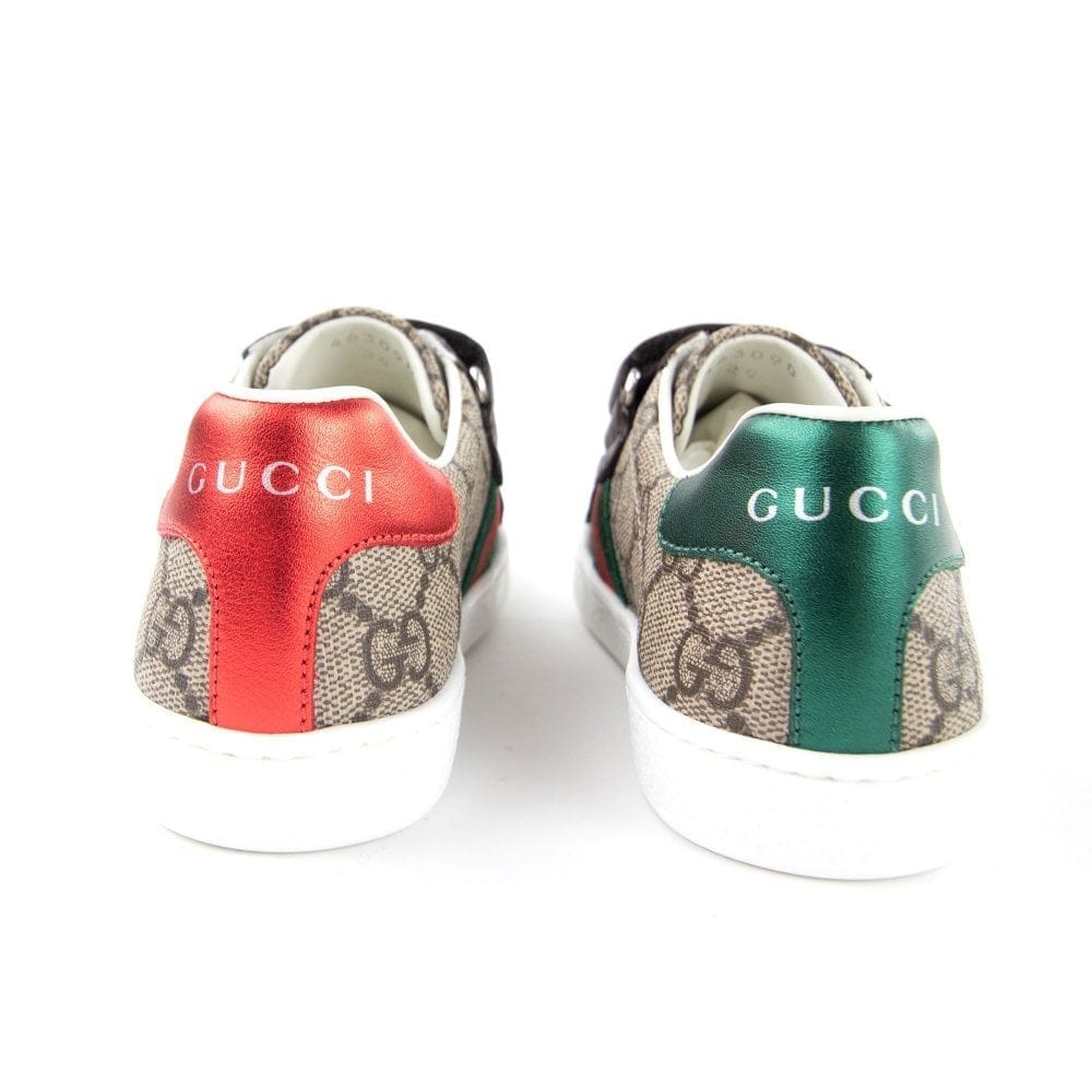 Gucci Junior Toddler Ace GG Supreme Sneaker Biege 4097