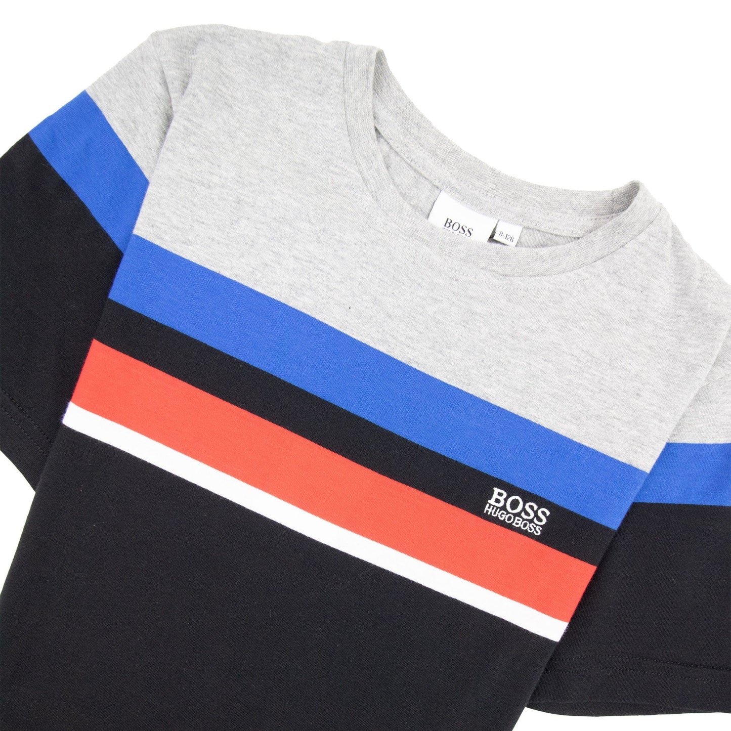 Hugo Boss Kids Striped Cotton T-shirt Multi