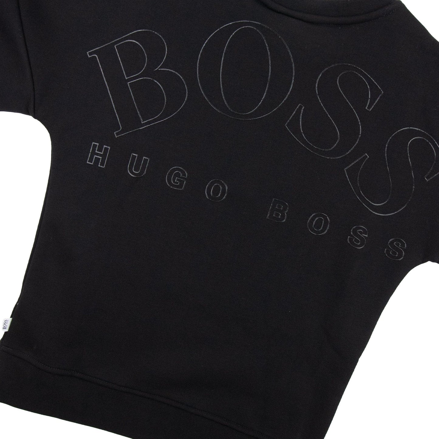 Hugo Boss Kids Lustrous Logo Crew Neck Sweatshirt Black
