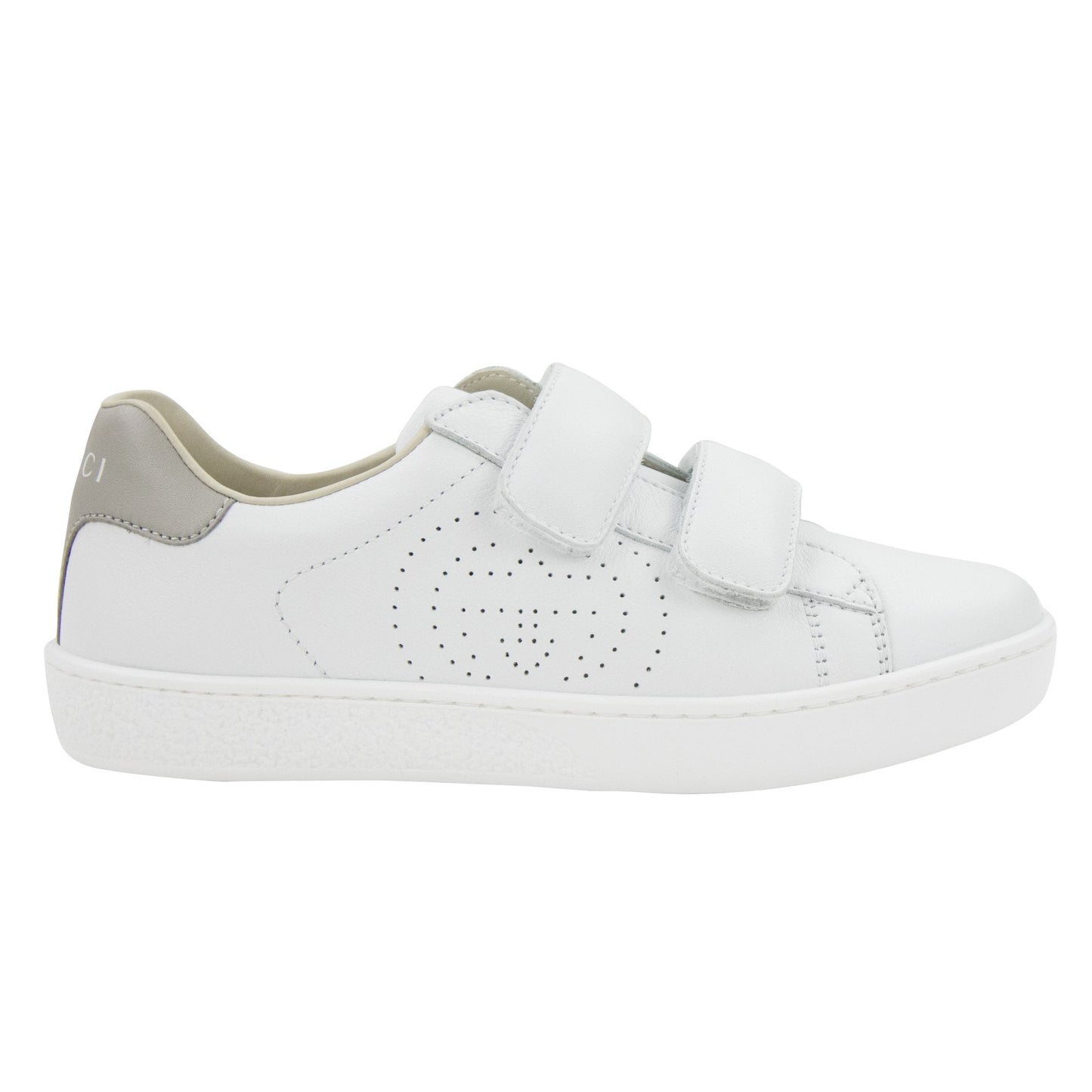 Gucci Junior New Ace Leather Trainers White 9060