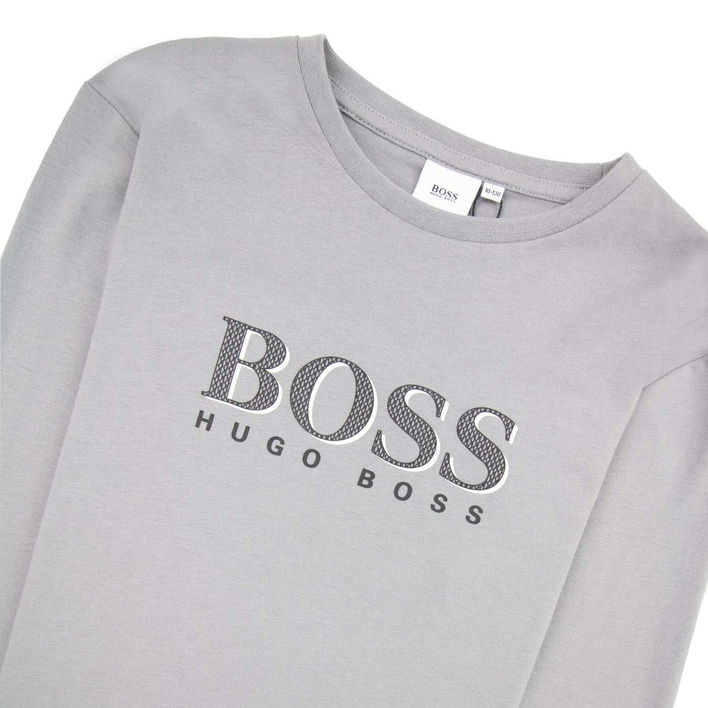 Hugo Boss Kids Logo L/s T Shirt Medium Grey
