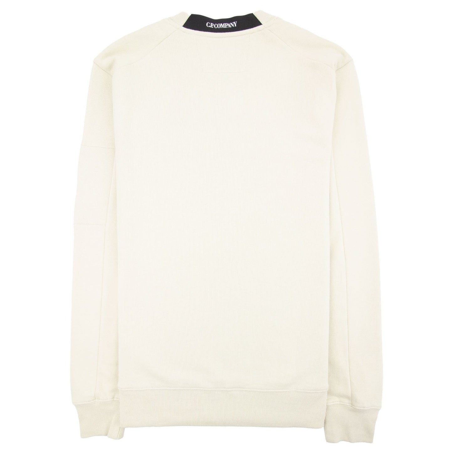 CP Company Diagonal Raised Fleece Lens Crew Sweatshirt Oyster Grey 303