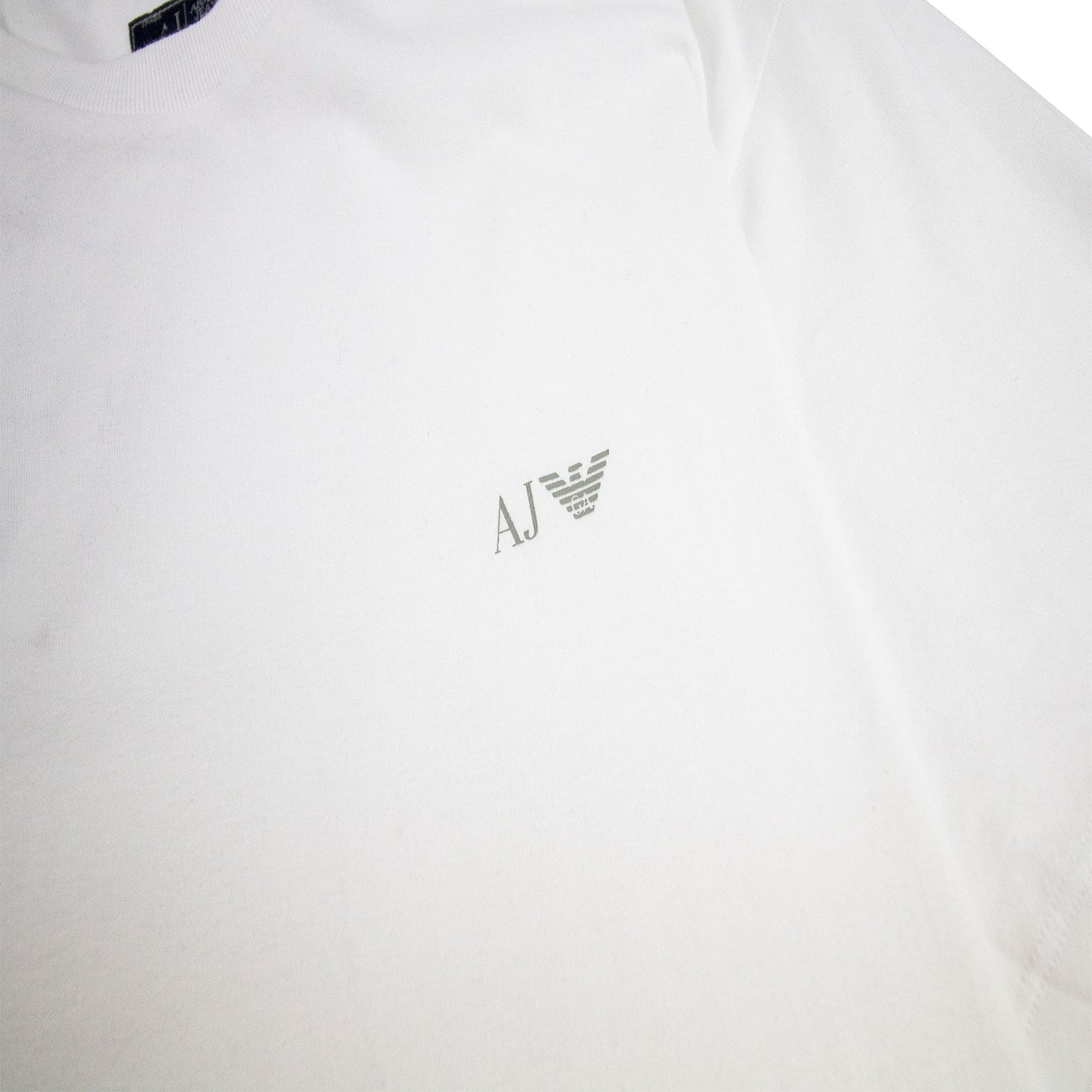 Armani Jeans Logo Print Crewneck T Shirt White S