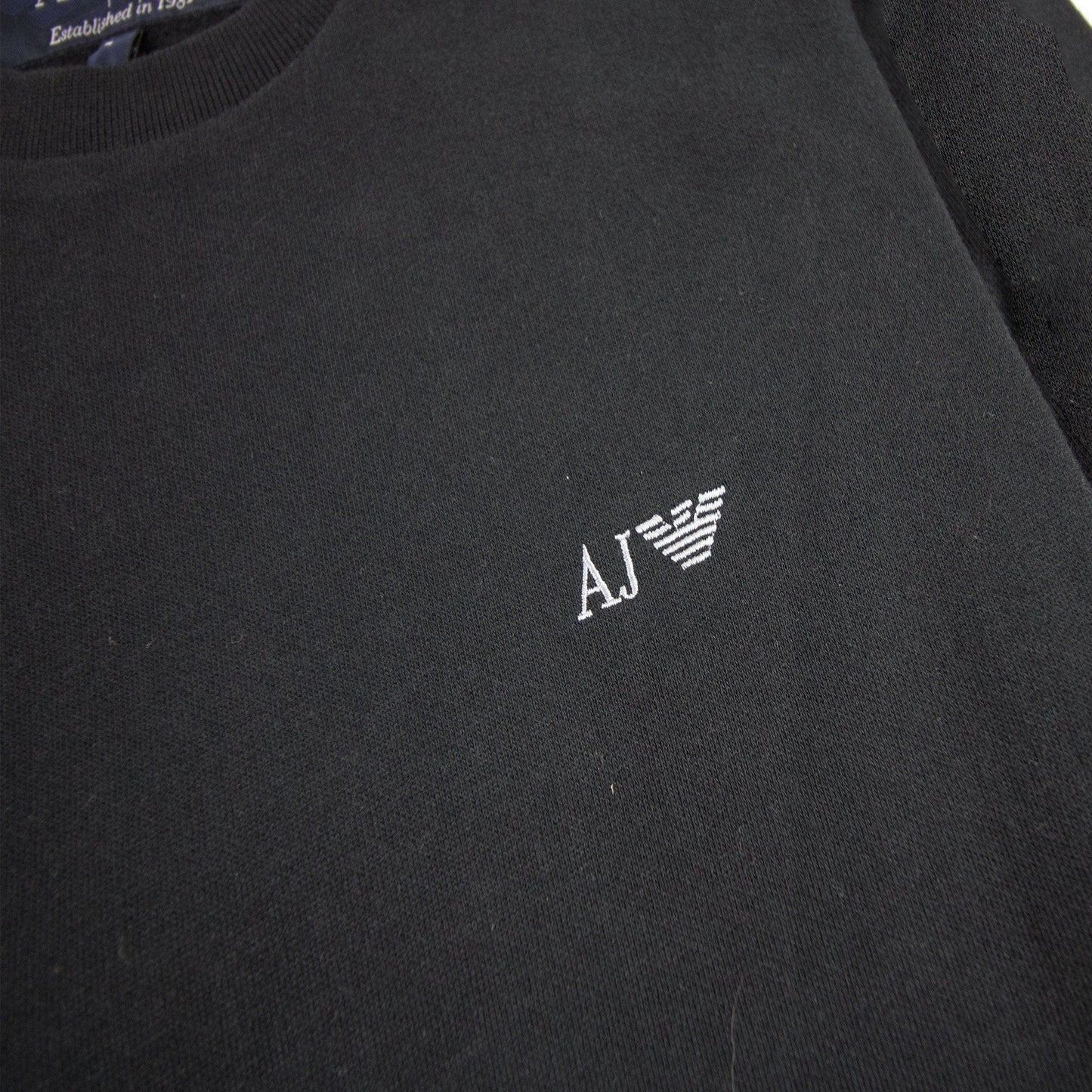 Armani Jeans Basic Logo Crew Sweatshirt Black