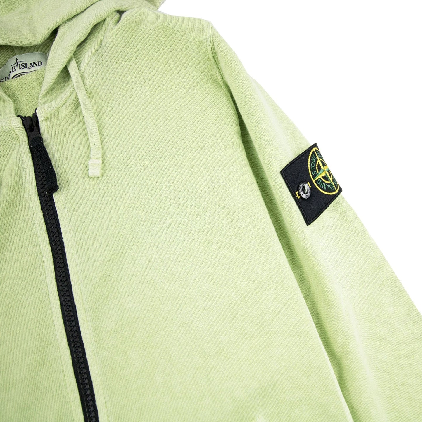 Stone Island Light Fleece Zip Up Sweatshirt Light Green V0151