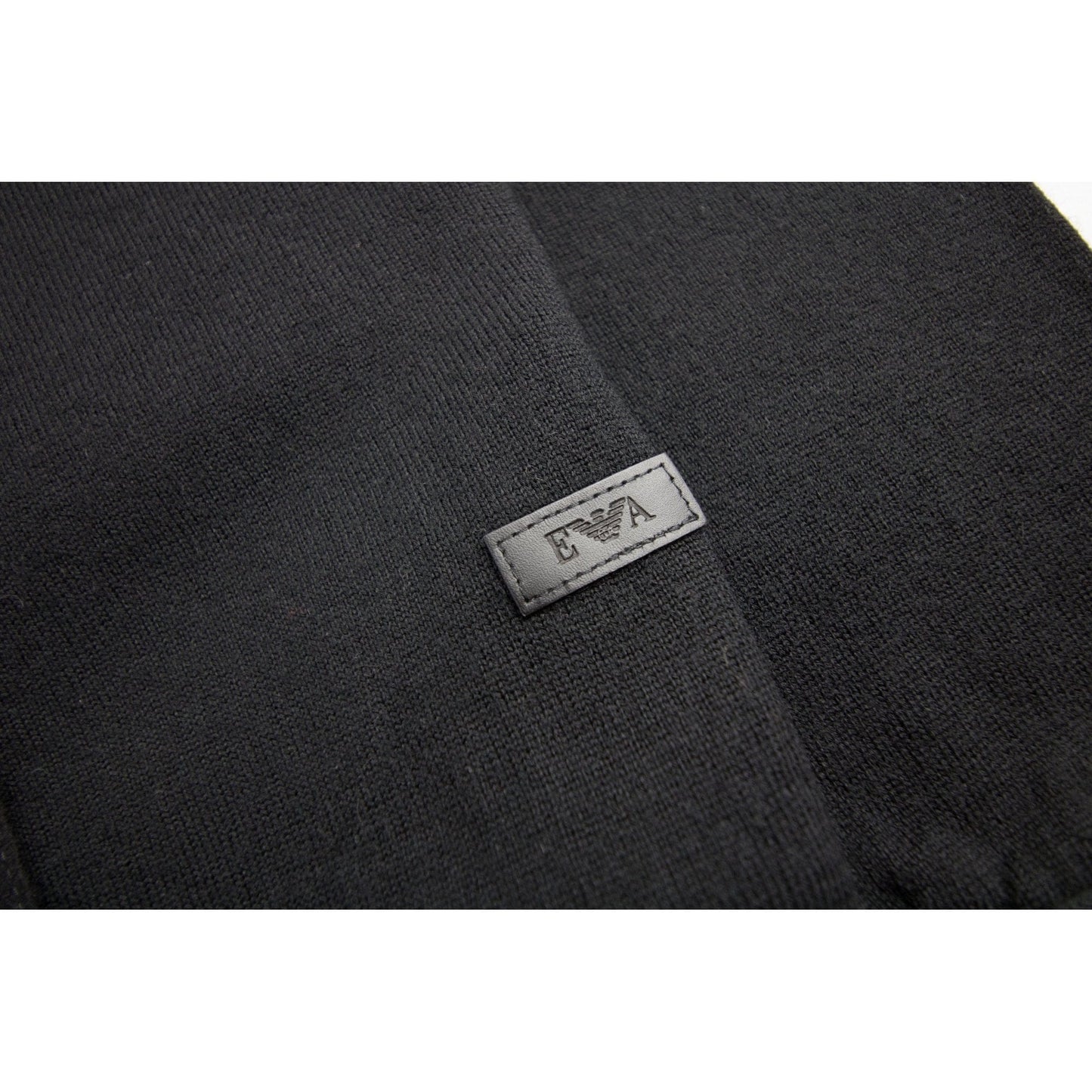Emporio Armani Rubber Logo Cardigan Black