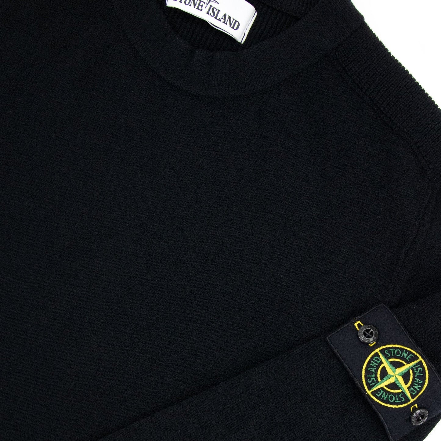 Stone Island Crew Neck Knitted Sweatshirt Black V0029