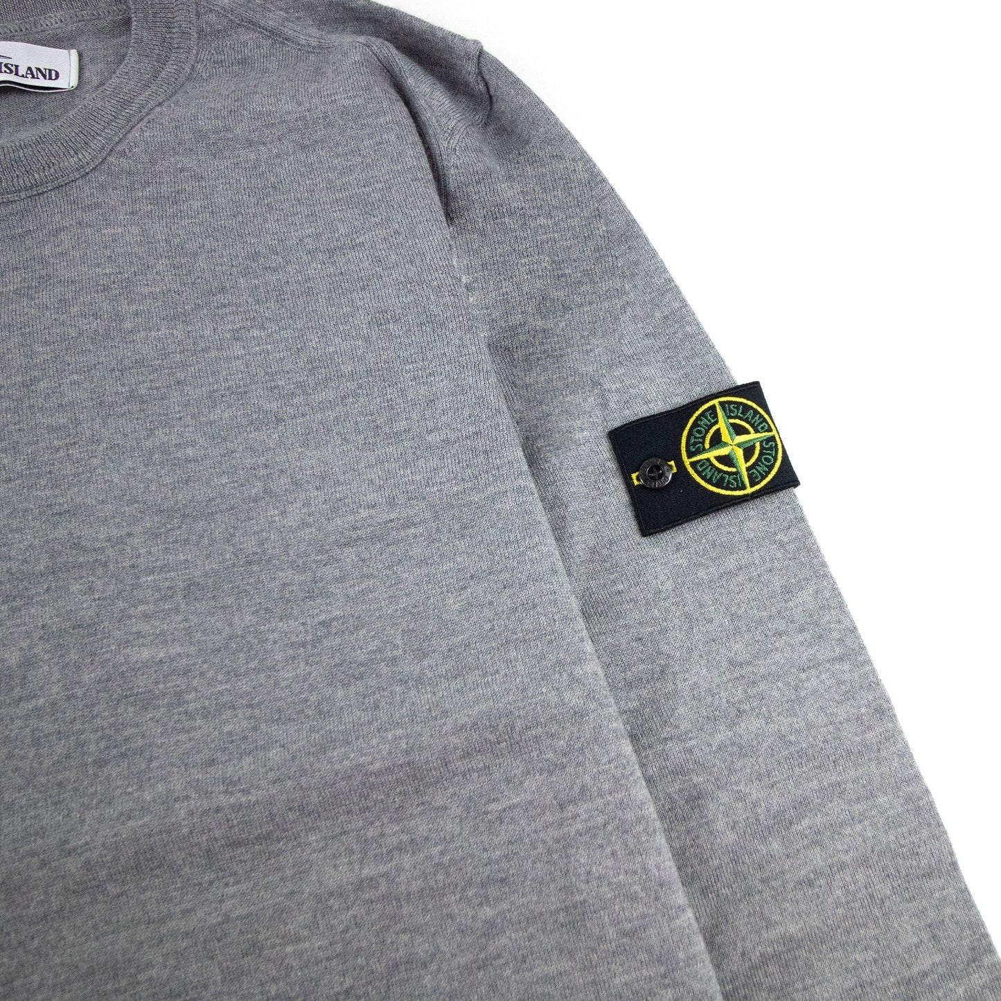 Stone Island 524c4 Crewneck Wool Knit Grey V0060