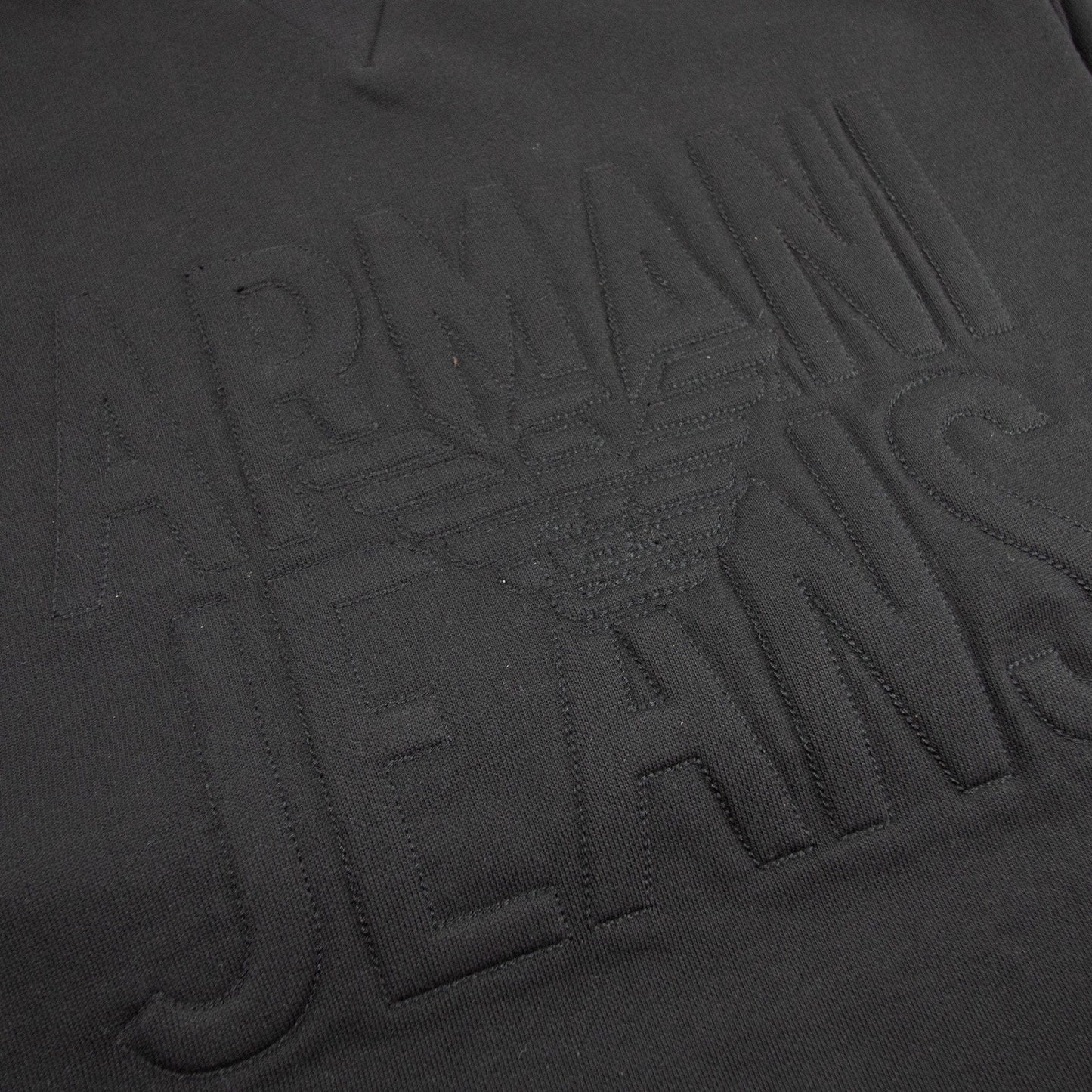 Armani Jeans Embossed Crewneck Sweet Shirt Nero
