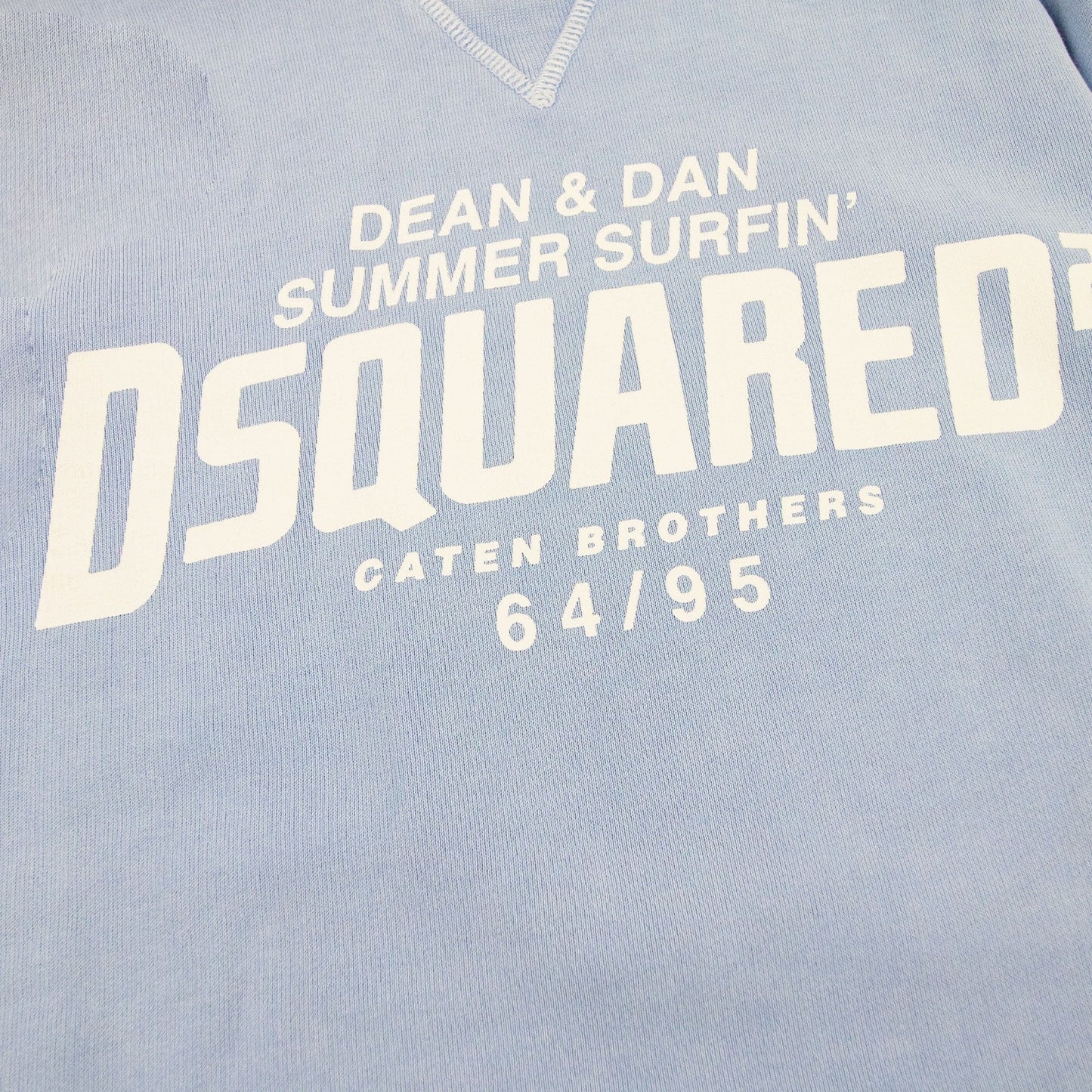 Dsquared2 64/95 Logo Crew Neck Sweatshirt Sky Blue