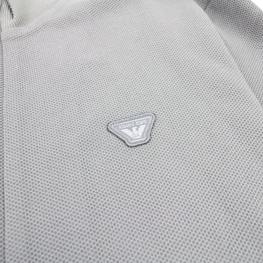 Armani Jeans Logo Funnel Neck Sweatshirt Grey