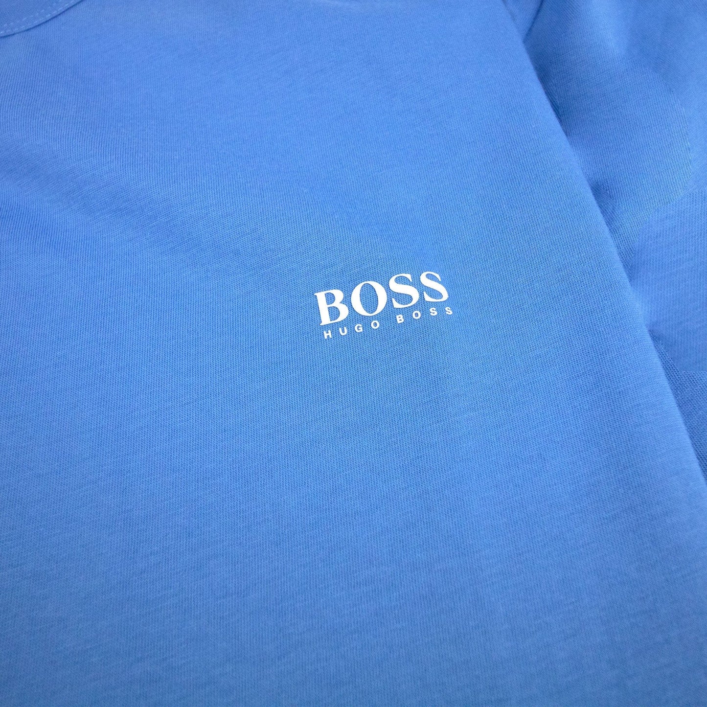 Hugo Boss Regular-fit T-shirt With Contrast Logo Light Blue