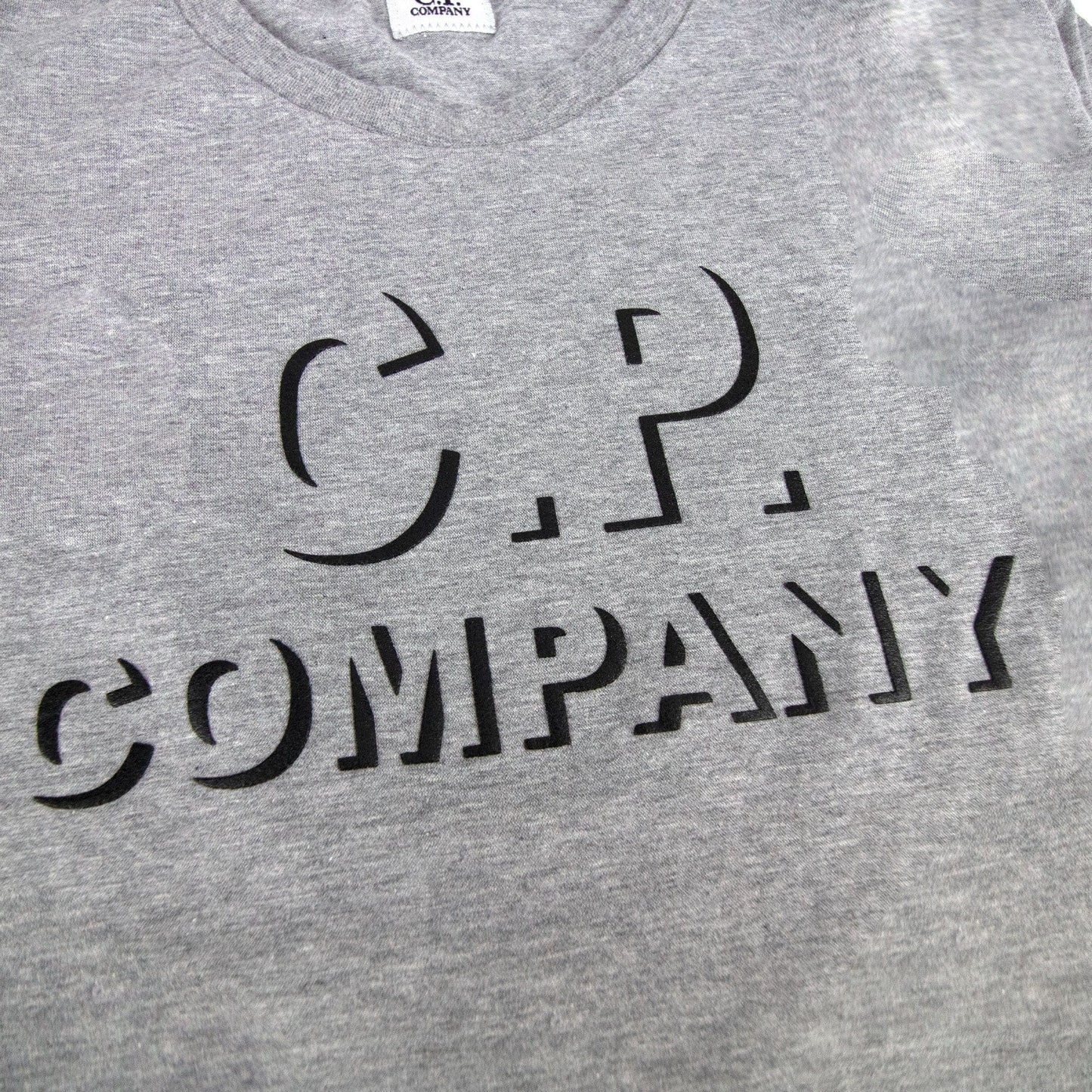 Cp Company Broken Logo L/s T Shirt Grey M93 SA30