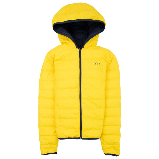 Hugo Boss Kids Reversible Padded Jacket Navy/yellow
