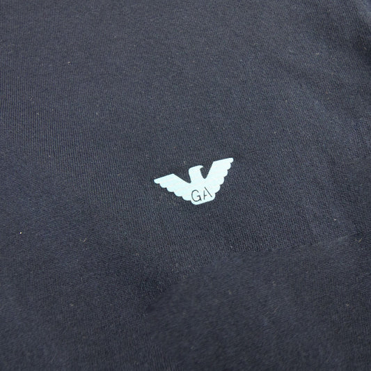 Emporio Armani Eagle Logo V Neck T Shirt Navy