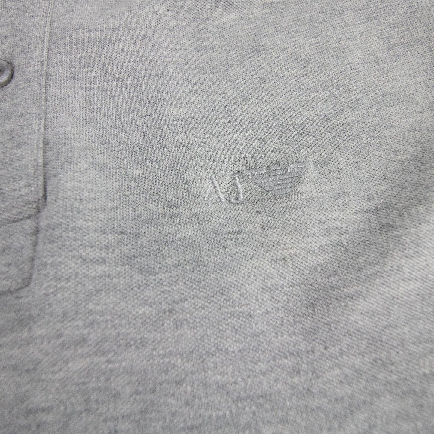 Armani Jeans Aj Embossed Logo L/s Polo Light Grey