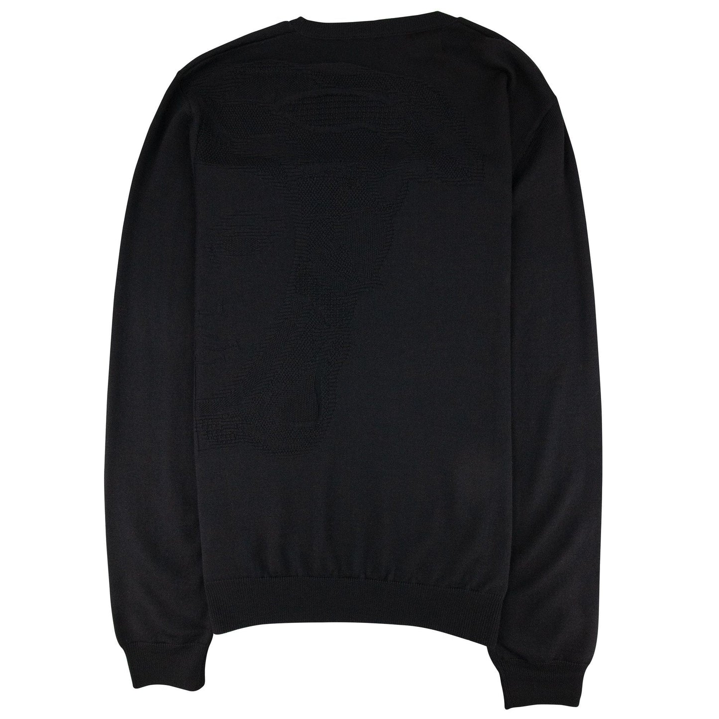Versace Collection Back Medusa Knitted Sweater Black