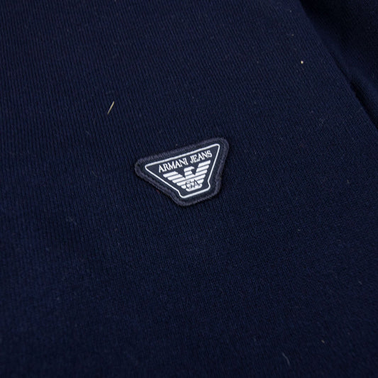 Armani Jeans Lightweight Patch Logo Sweatshirt Navy Blue