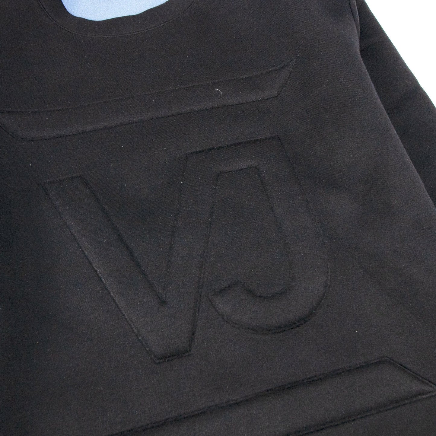 Versace Jeans Embossed Logo Double Jersey Sweatshirt Black