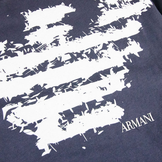 Armani Jeans Eagle Logo T Shirt Navy Blue