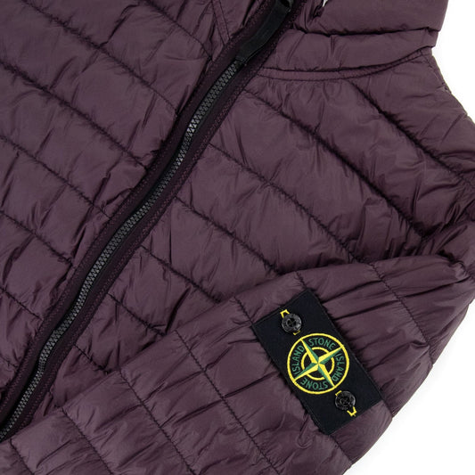 Stone Island Garment Dyed Micro Yarn Zip Jacket Maroon