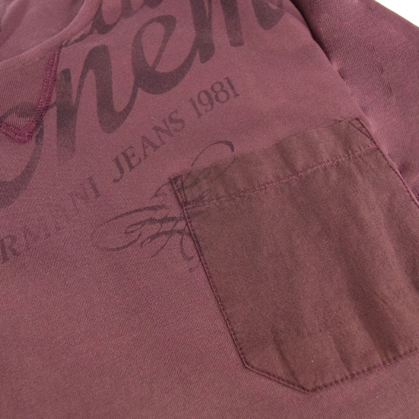 Armani Jeans Pocket Crewneck T Shirt Rosso Red