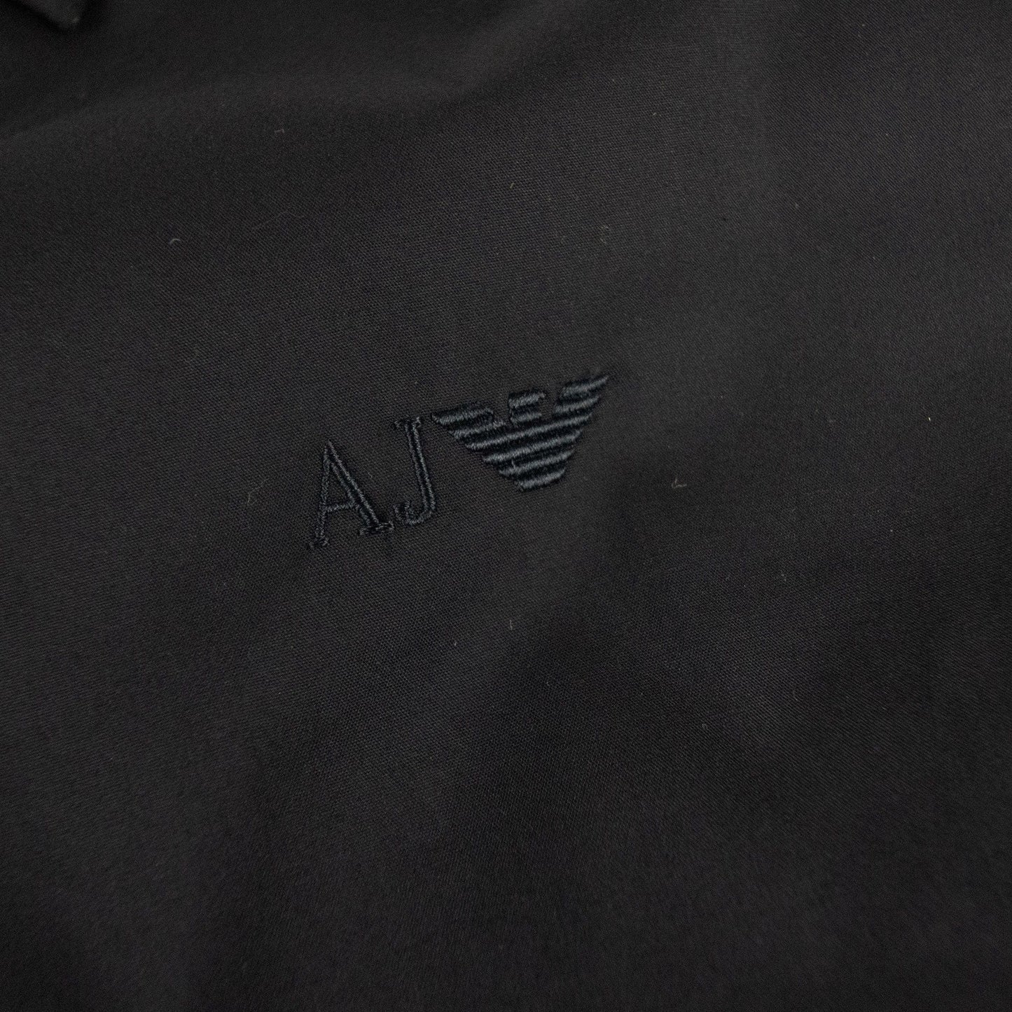Armani Jeans Logo Italian Fabric S/s Shirt Black