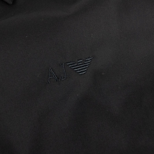 Armani Jeans Logo Italian Fabric S/s Shirt Black