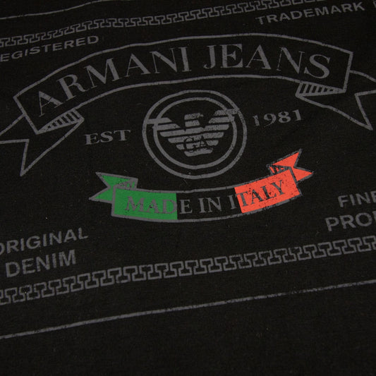 Armani Jeans Extra Slim Crewneck T Shirt Black