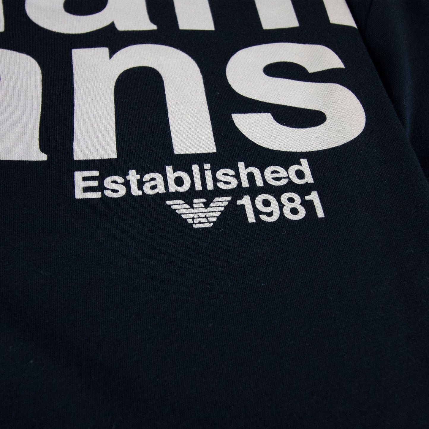 Armani Jeans Front Logo Crewneck S/s T Shirt Navy