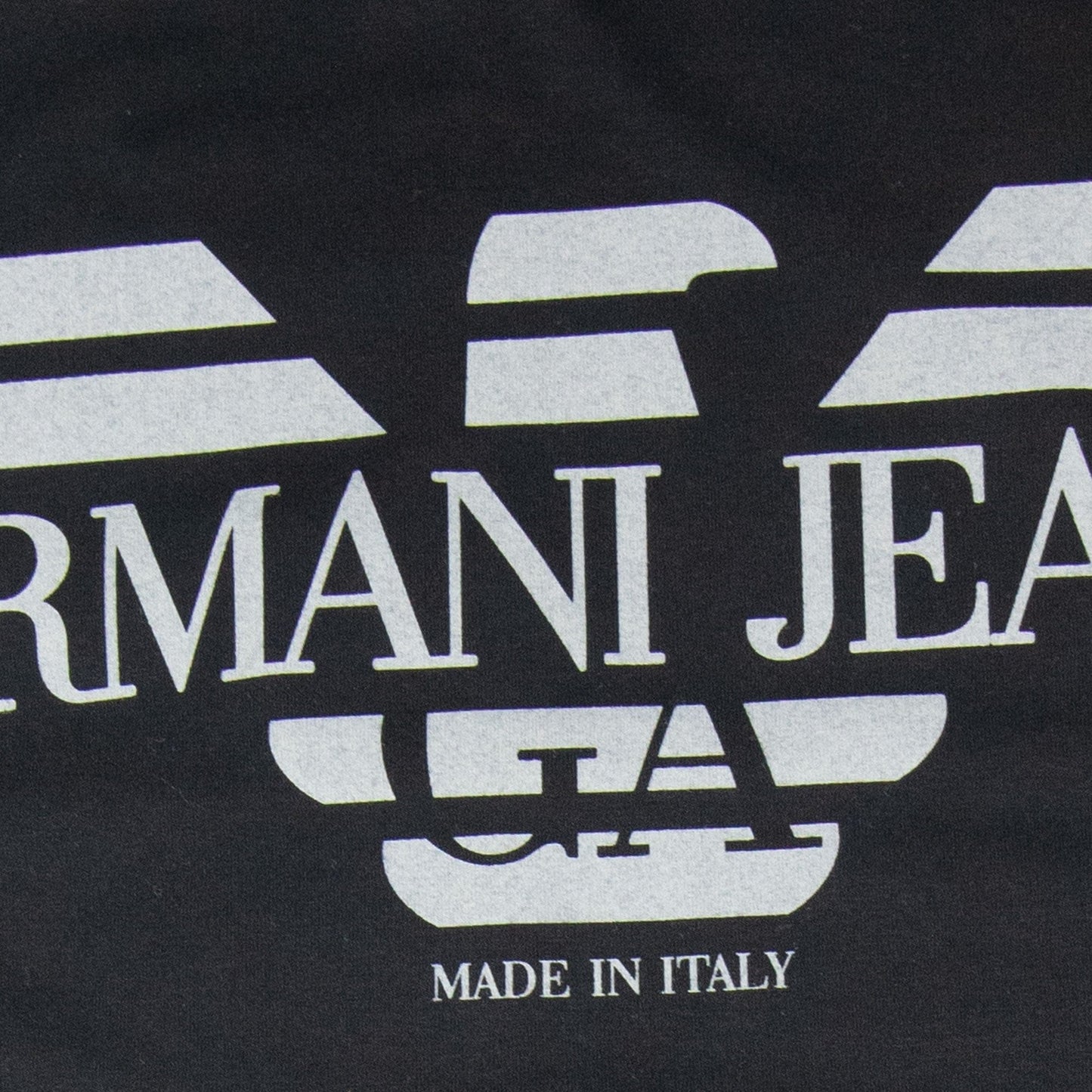 Armani Jeans Made In Italy Eagle Logo T Shirt Black