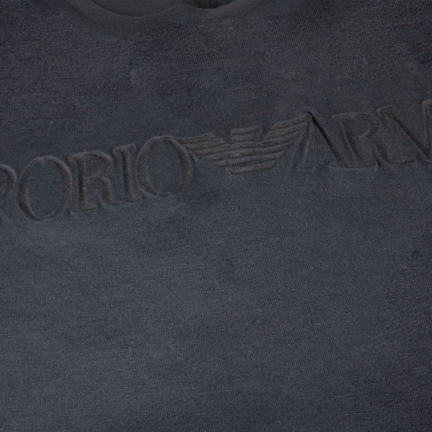 Emporio Armani Embossed Logo S/s T Shirt Navy Blue