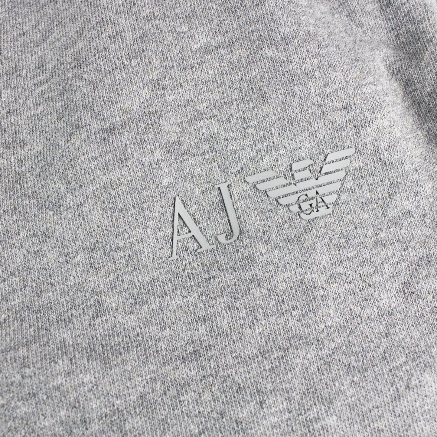 Armani Jeans Aj Rubber Logo Cotton Shorts Melange Grigio