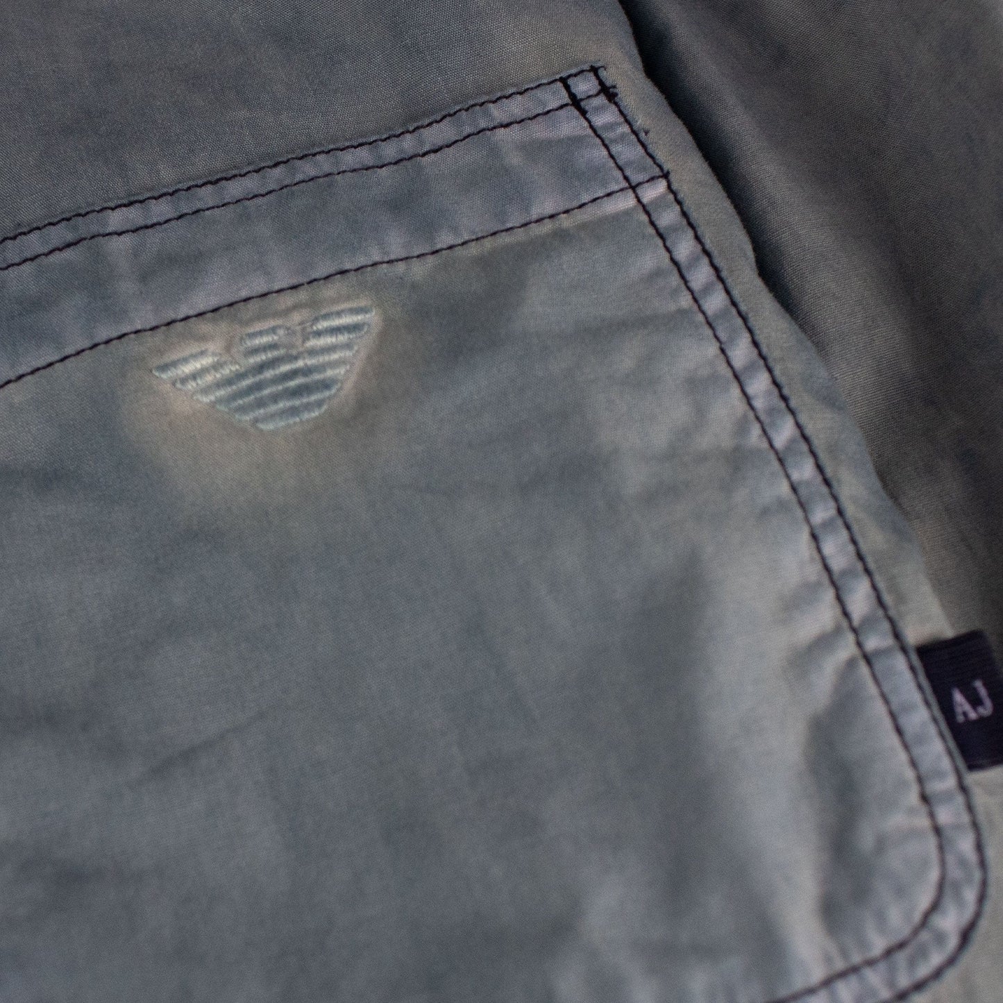 Armani Jeans Cotton Denim L/s Shirt Blue Avio