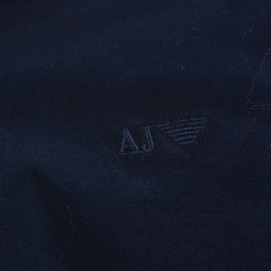 Armani Jeans Logo Italian Fabric S/s Shirt Navy Blue