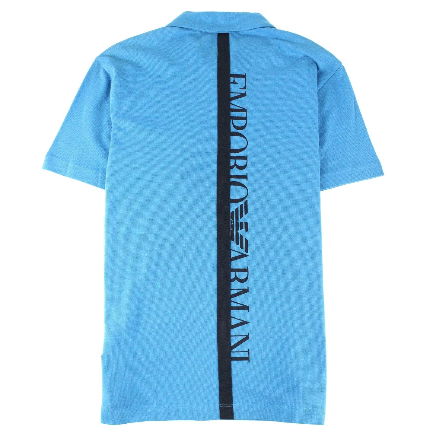Emporio Armani Stripe Back Logo S/s Polo Turquoise