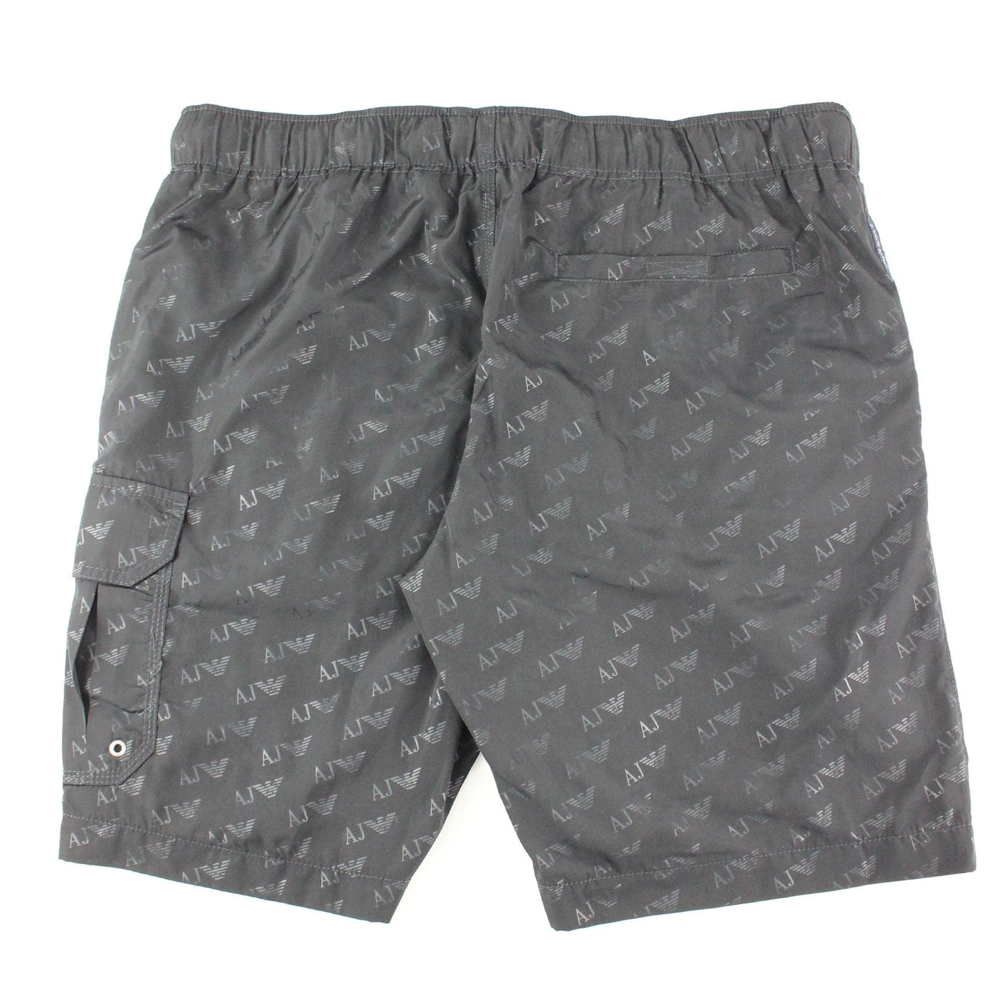Armani Jeans All Over Logo Print Swim Shorts Dark Navy
