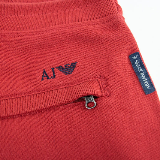 Armani Jeans Back Logo Jogging Pants Rosso Red