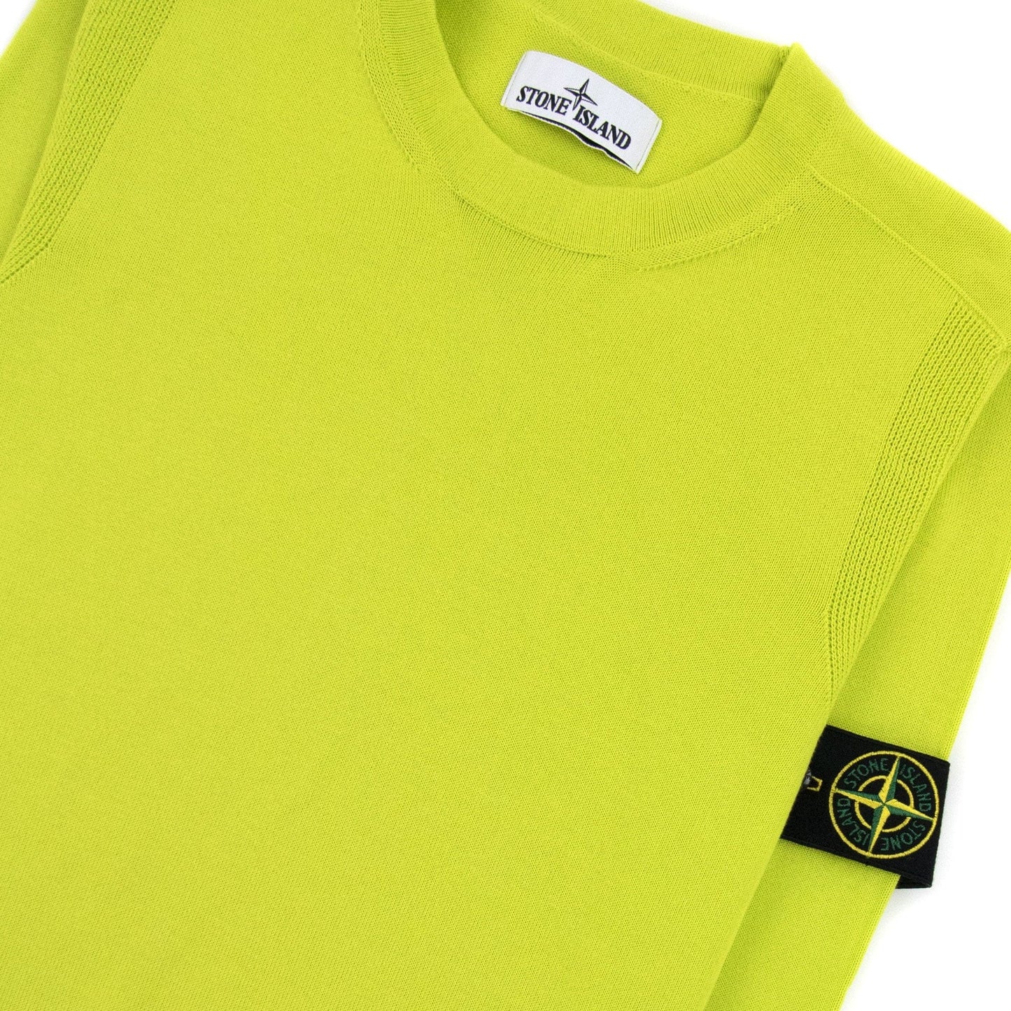 Stone Island 504b2 Garment Dyed Cotton Sweater Yellow V0051