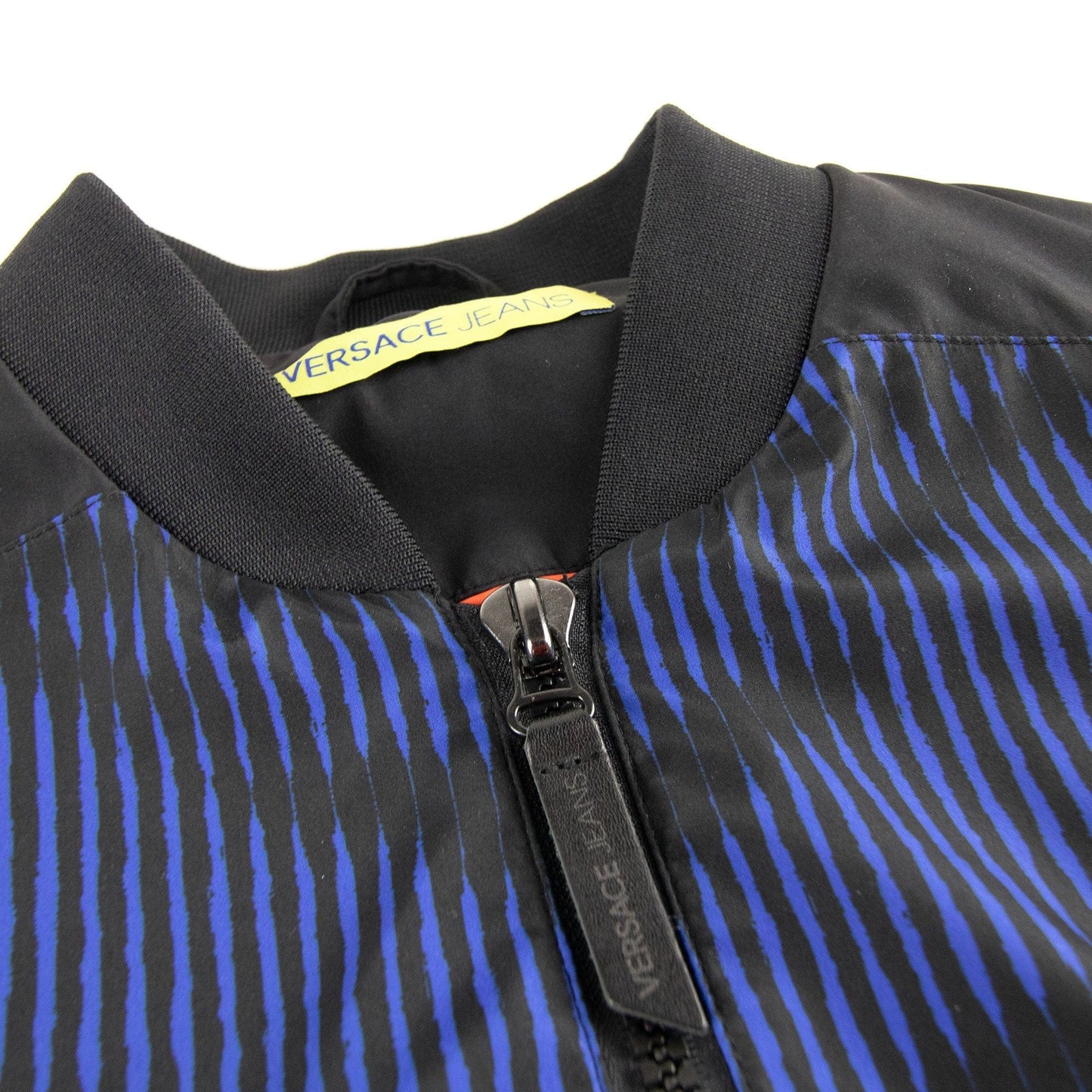 Versace Jeans Back Logo Bomber Jacket Black/blue